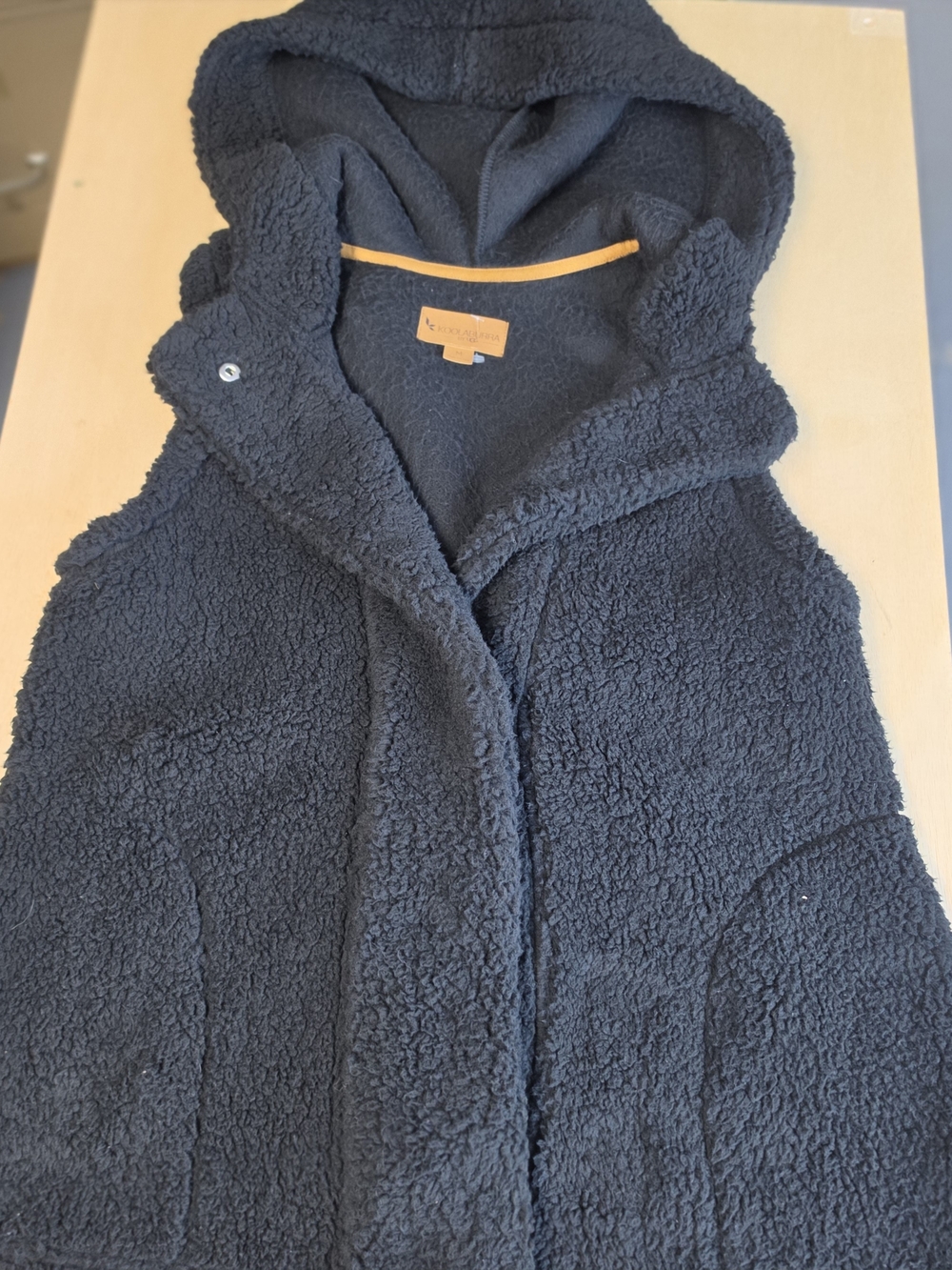 Koolaburra Black Hooded Teddy Vest